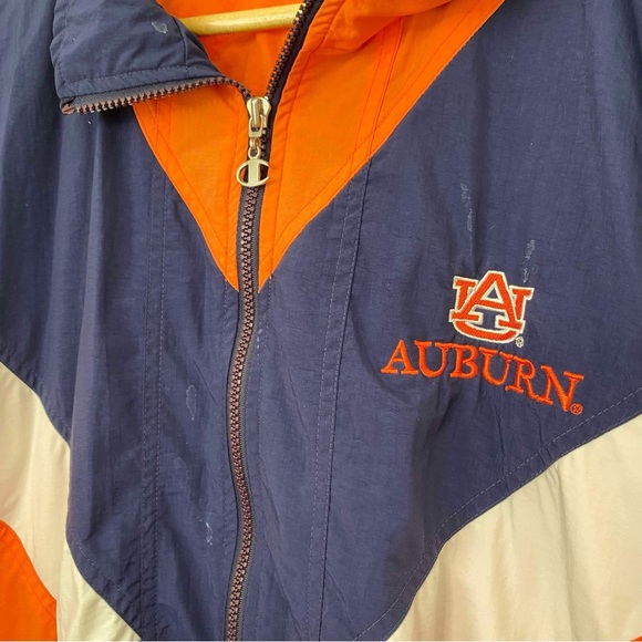 VTG. Champion Auburn Football Colorblock Windbreaker Size XXL - Picture 3 of 9